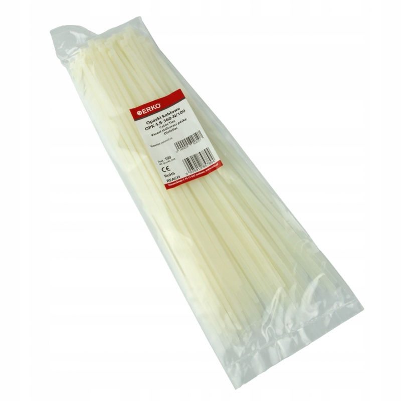 OPASKA MONTAŻOWA TRYTYTKA 360x4.8 MM BIAŁA ERKO