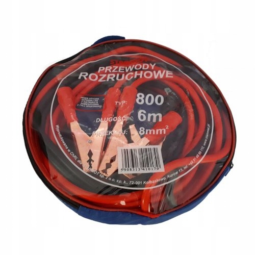 Kable przewody rozruchowe Stanmot 800A 6.0 m Numer katalogowy producenta A027