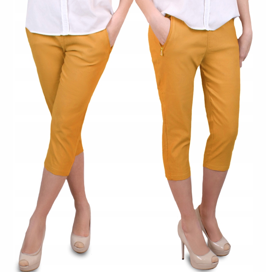 SPODNIE RYBACZKI jeans SPODENKI ŻÓŁTY 280 40-42 Rozmiar L/XL