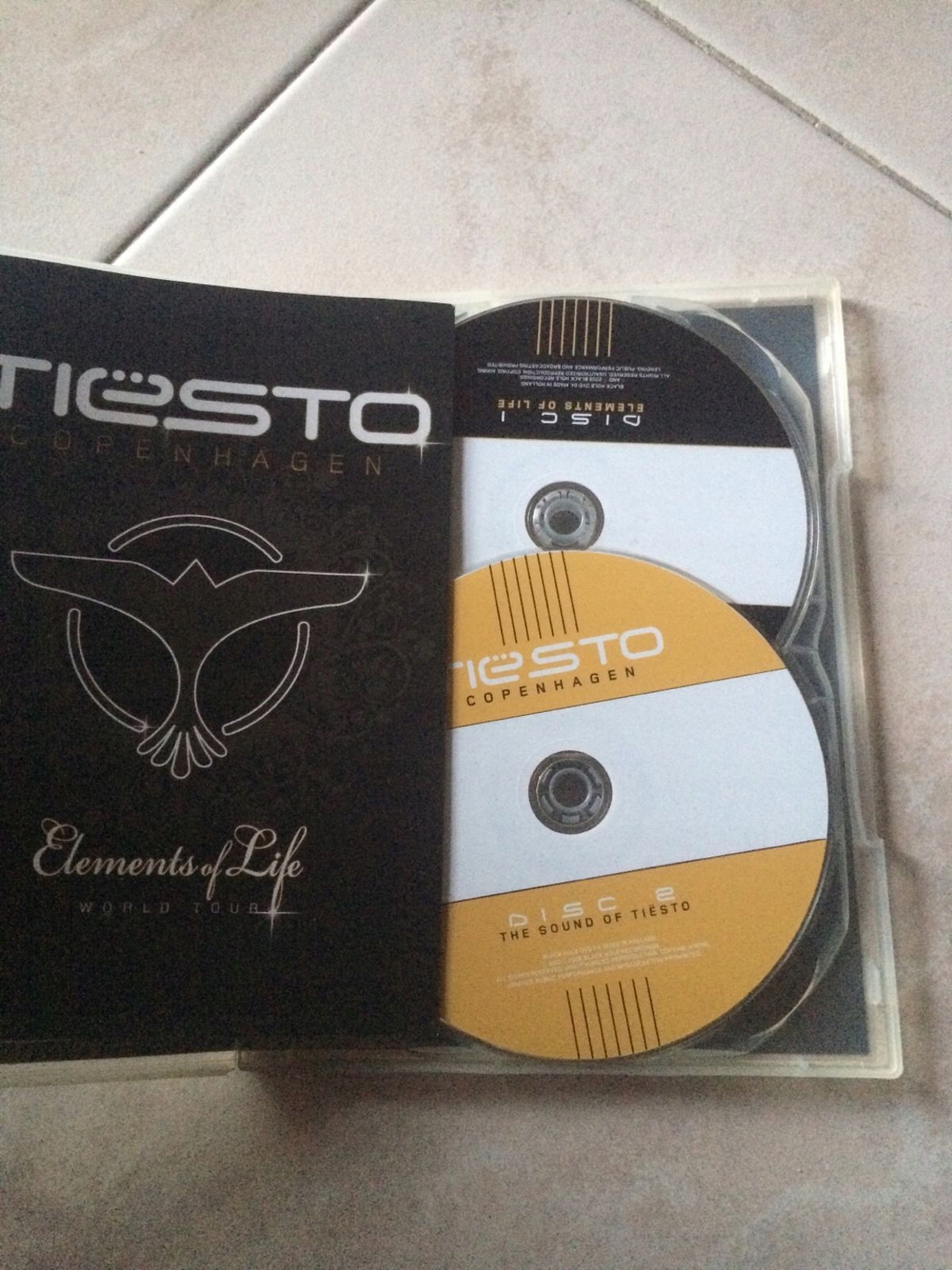 TIESTO ELEMENTS OF LIFE 2DVD COPENHAGEN WORLD TOUR Nośnik DVD