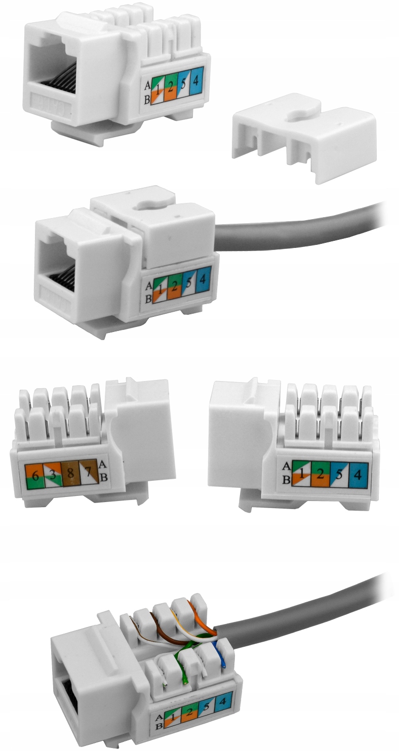 Gniazdo ścienne podtynkowe terminal 1USB 1RJ-45 4G Waga produktu z opakowaniem jednostkowym 0.2 kg