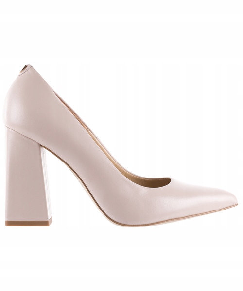 Pudrově růžová laková elegantní pohodlná kůže lodičky na podpatku Sala 39,5