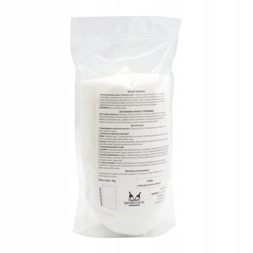 

Kwasek Cytrynowy 1000g Kwas E330 Odbarwienia
