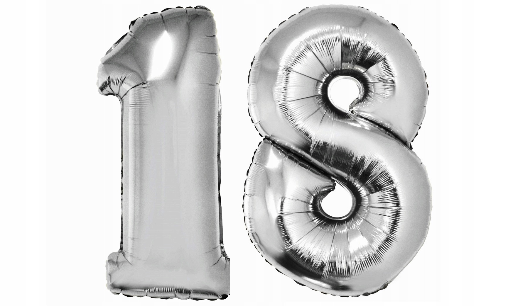 

Balon Foliowy cyfra 18 srebrna 92 cm