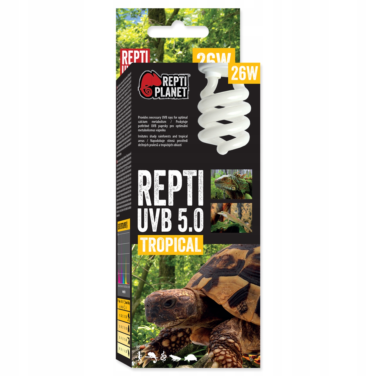 Levně Žárovka Repti Planet Uvb 5.0 Tropical 26 W pro želví terárium