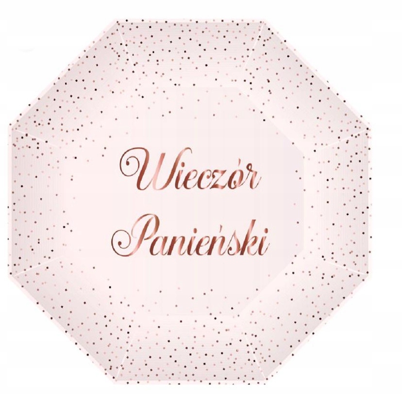 

Talerzyki papierowe 23 cm wieczór panieński wesele