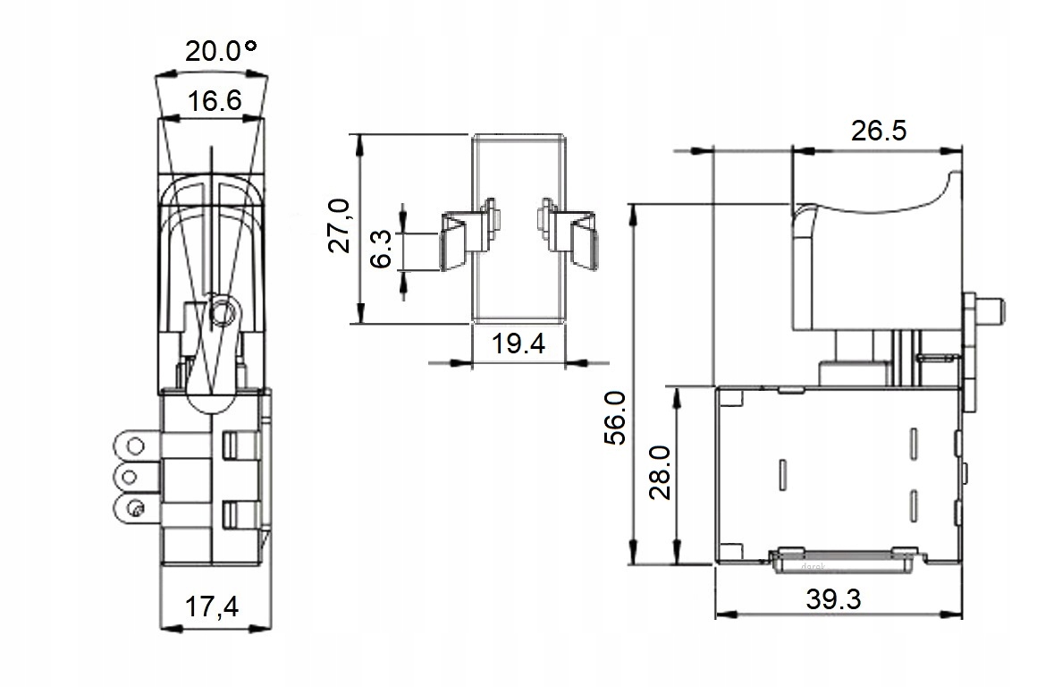 Wyłącznik Włącznik wkrętarki HECHT Marka bez marki