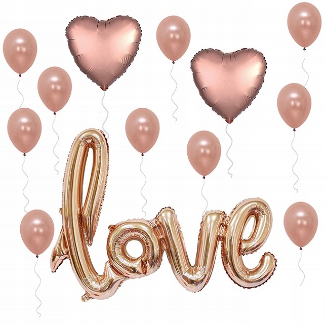 

Balony Rose Gold Panieński Ślub napis Love