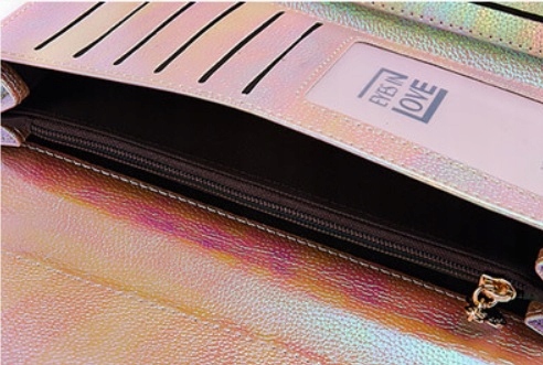 PORTFEL DAMSKI ETUI PORTWEL RÓŻ BEŻ NIEBIESKI HIT Wzór dominujący bez wzoru