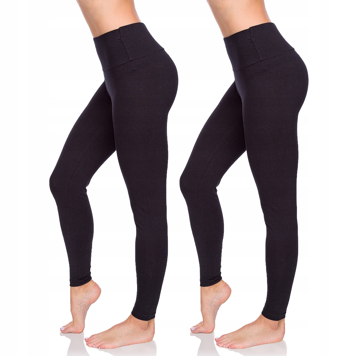 

2X Legginsy Getry Wyszczuplające Wysoki Stan Lwp