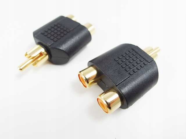 

rozgałęziacz trójnik wtyk Rca / 2 gniazda Rca