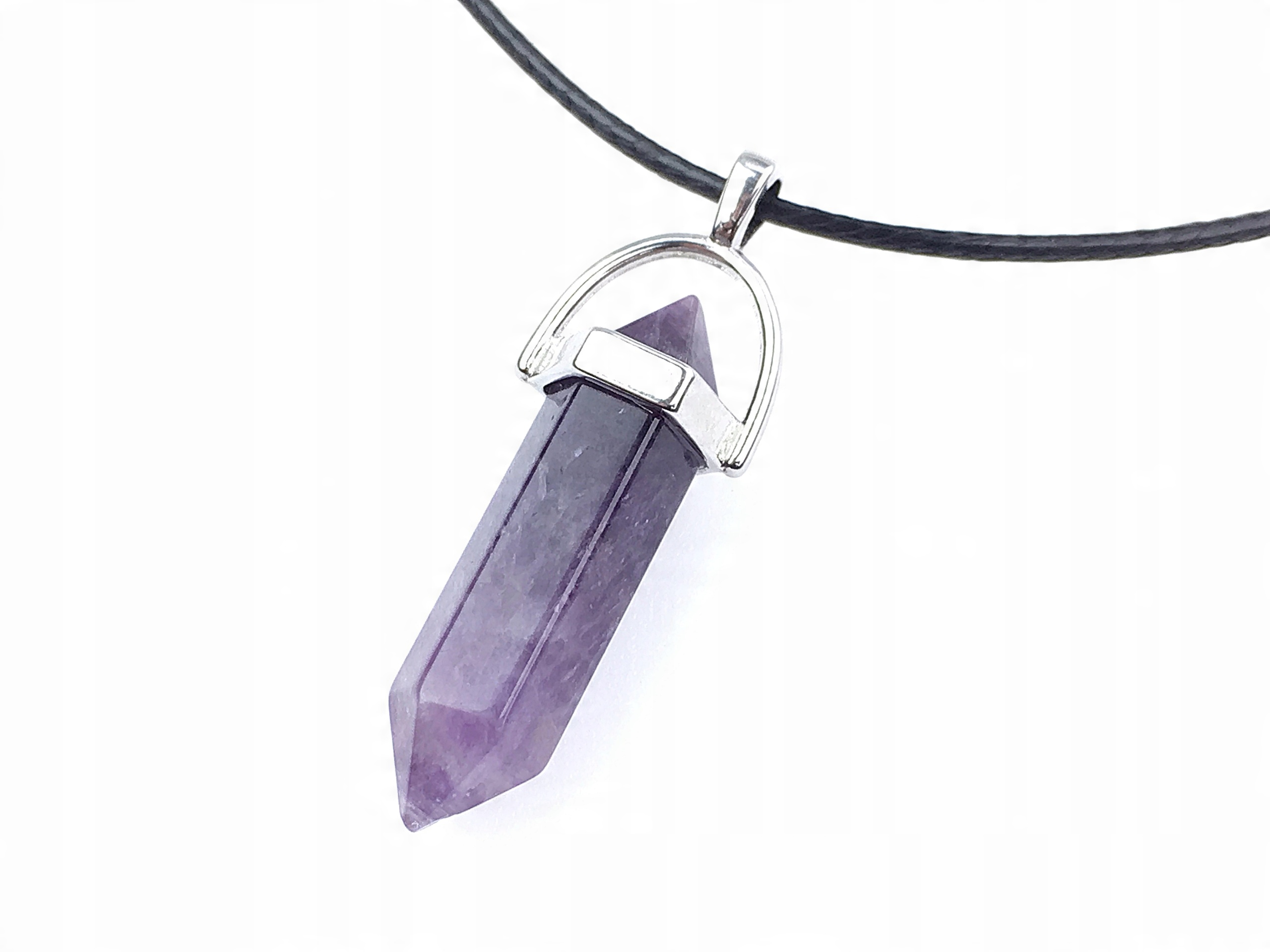 

wisior zawieszka amulet kamień ametyst naszyjnik