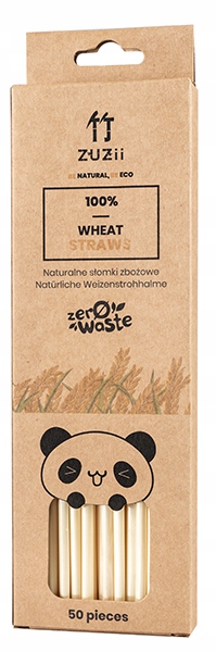 ZUZii EKO ECO NATURALNE SŁOMKI ZBOŻOWE 50 SZTUK