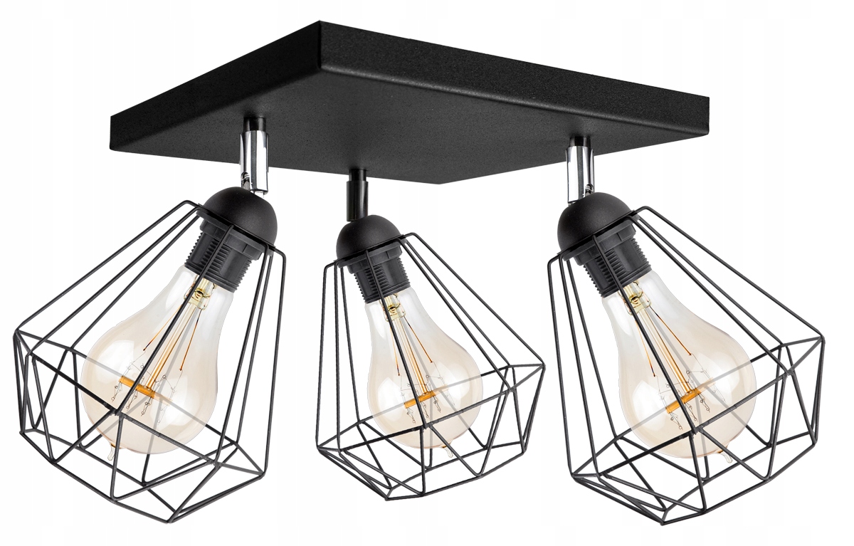 SUFITOWA LAMPA WISZĄCA DIAMENT LOFT EDISON RETRO