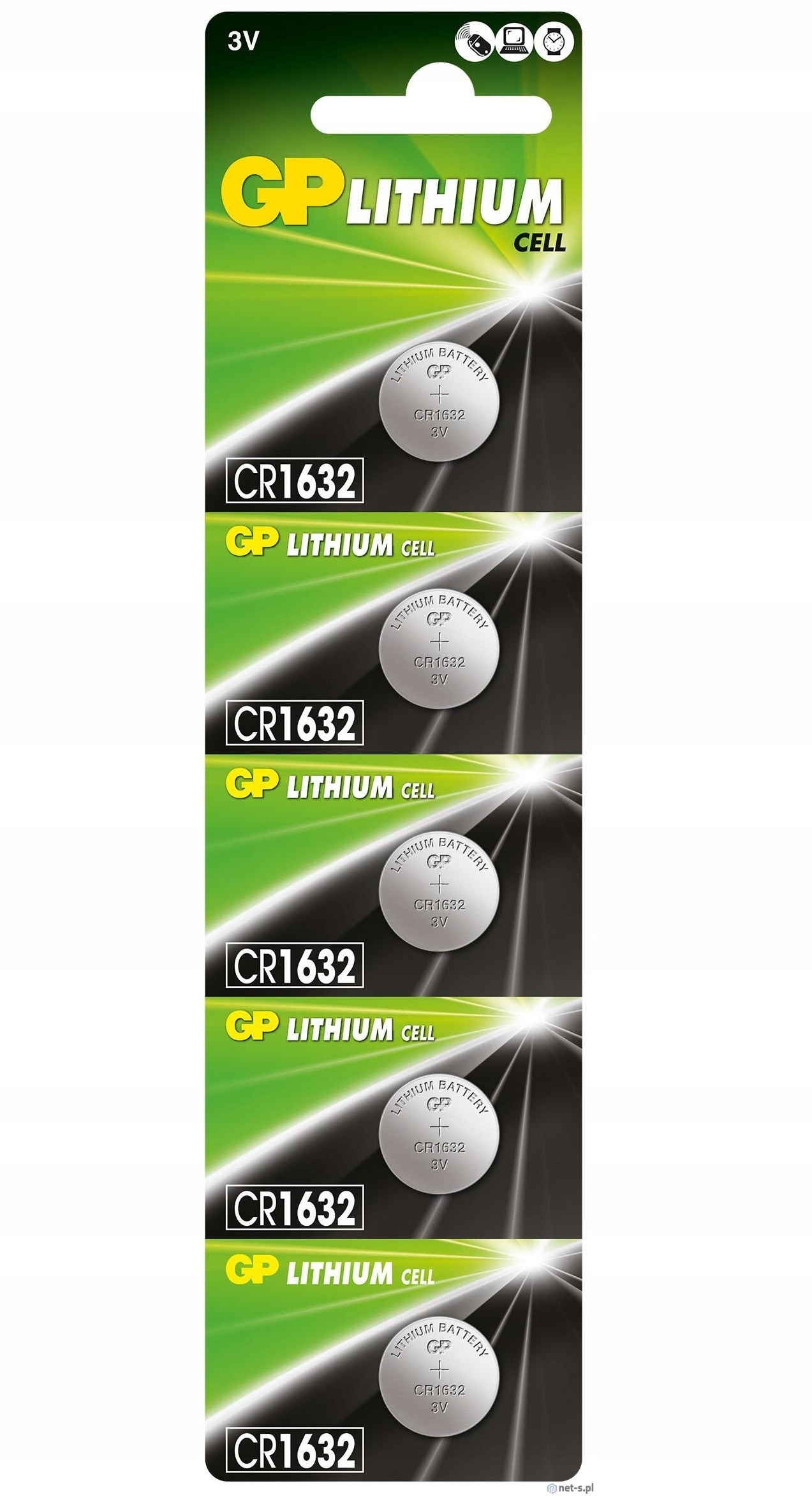 

5x Bateria litowa Gp CR1632 3V LiMnO2 guzikowa