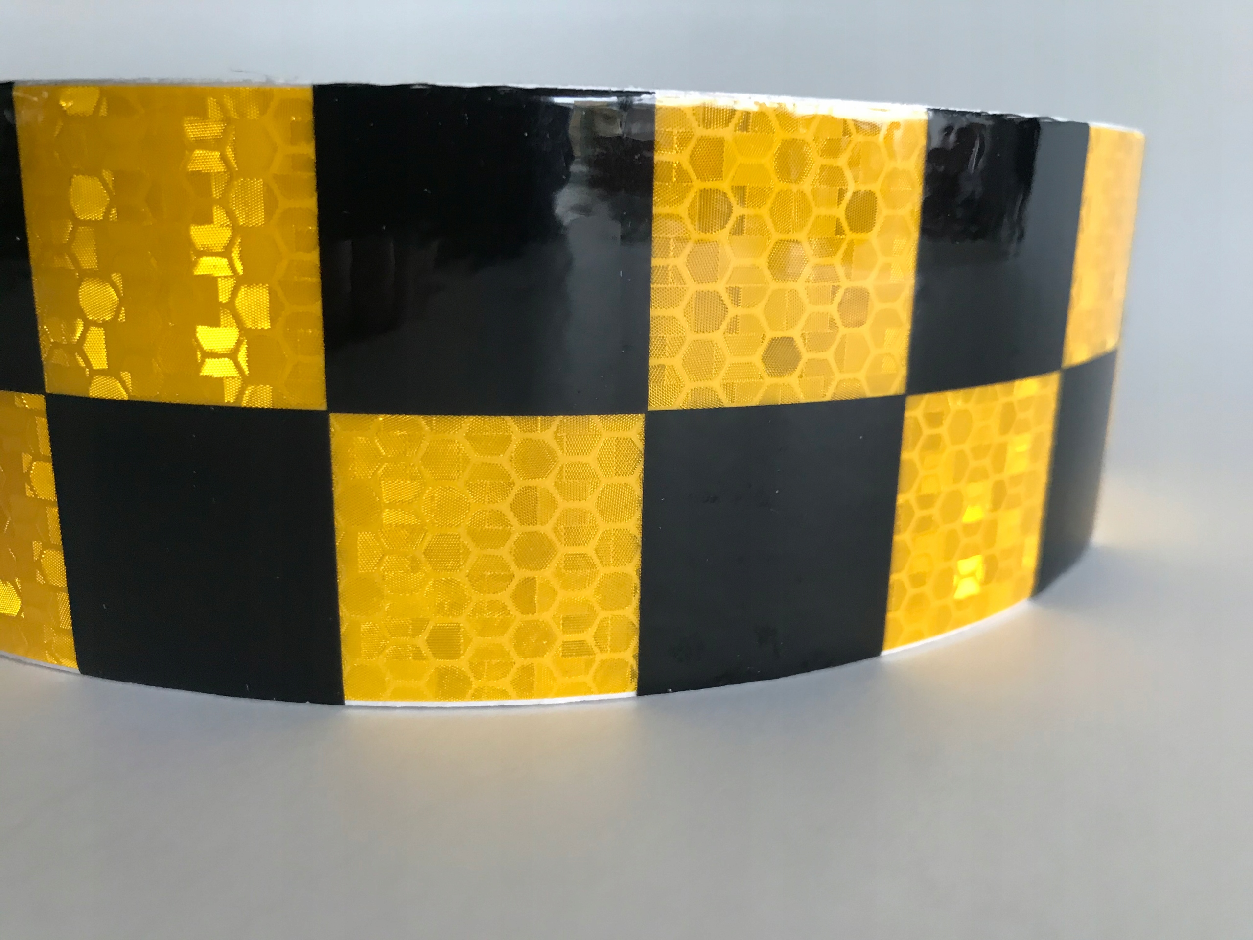 TAŚMA ODBLASKOWA PLASTER MIODU ŻÓŁTA SZACHOWNICA Marka inna