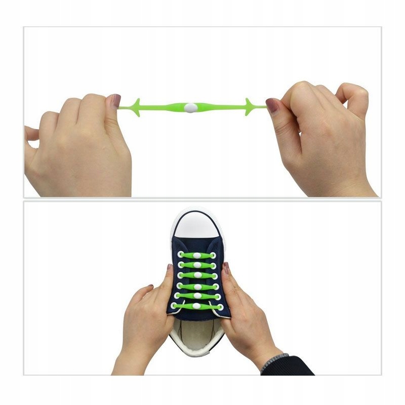 ŚWIECĄCE SZNUROWADŁA SILIKONOWE bez wiązania butów Kolor wielokolorowy