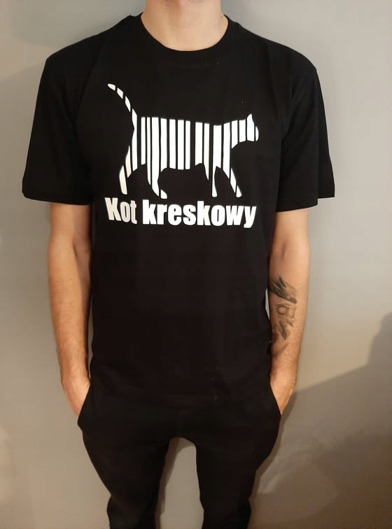 

Koszulka męska prezent Kot Kreskowy 2XL