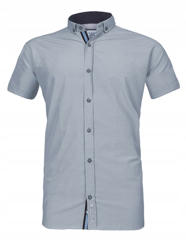 

Koszula Męska Krótki Rękaw LaMardo 06 4XL popielat