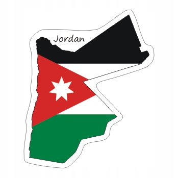 

Naklejka Jordania na Walizkę Auto Moto Flaga