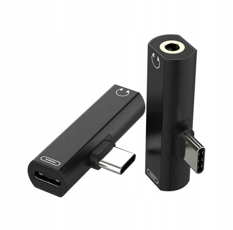 

Adapter Usb-c do Mini Jack 3,5mm + Usb-c zasilanie