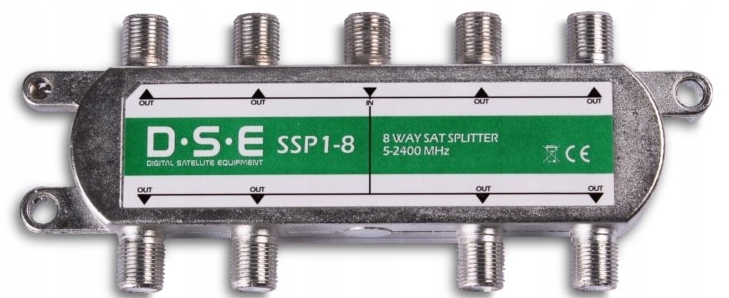 Rozgałęźnik 1/ 8 TV SAT Splitter Antenowy 1x8 DSE