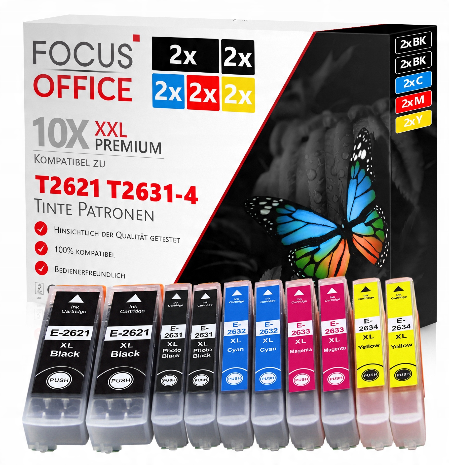 

10x Tusz do Epson T2621 XP610 XP615 XP700 XP800 Ch