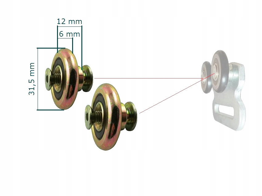 

Rolki wymienne do wózka Plandeki rolka Naczepy 2
