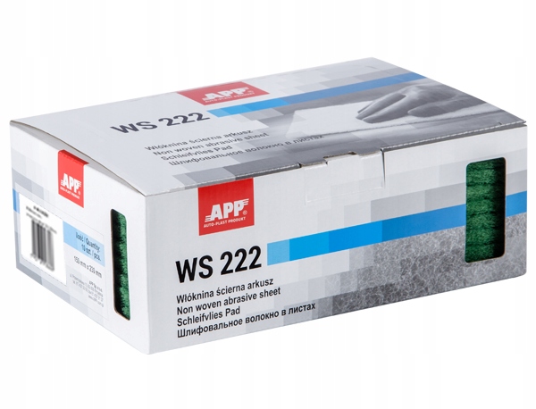 WŁÓKNINA ŚCIERNA ZIELONA ARKUSZ 150x230MM APP Marka APP