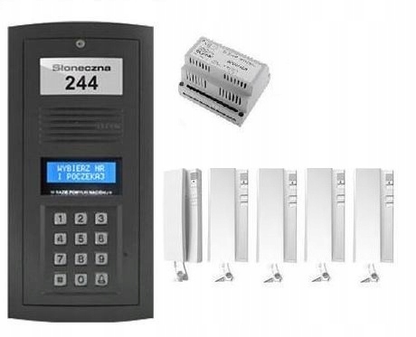 Domofon 5 rodzinny Elfon Optima szyfrator op-255