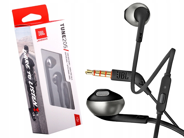 

Słuchawki Uniwersalne Jbl By Harman T205 Pure Bass