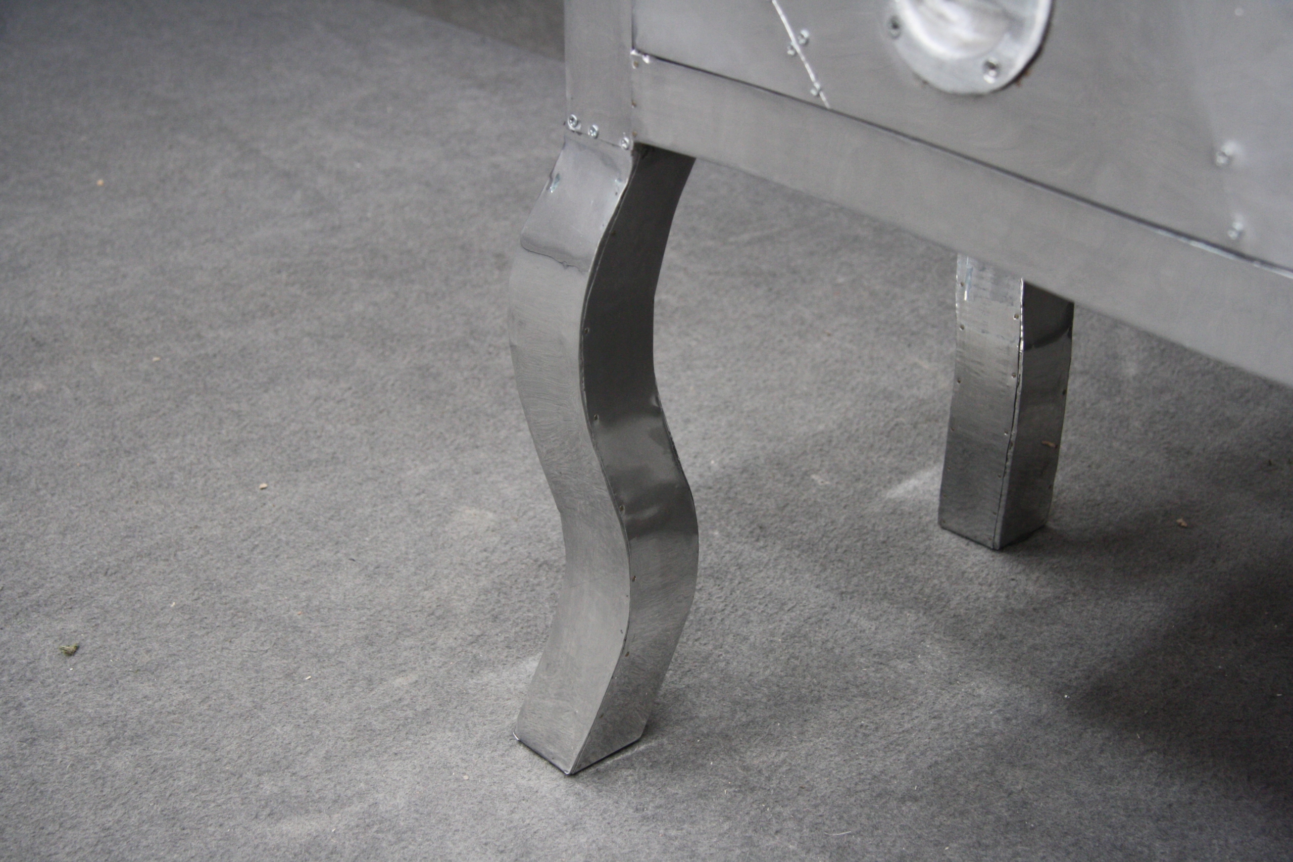 Konsola Loft Aluminium Design Komoda Seria AVIATOR Szerokość mebla 90 cm