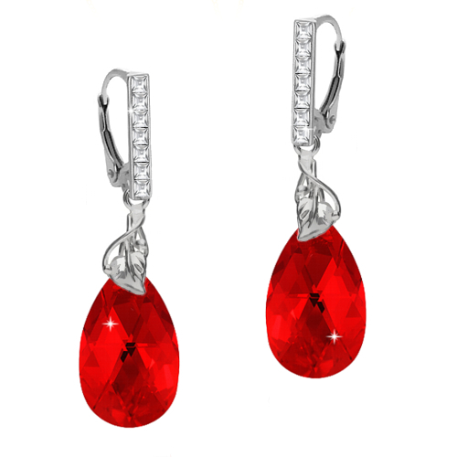 

Srebrne kolczyki Glam Light Siam i Swarovski