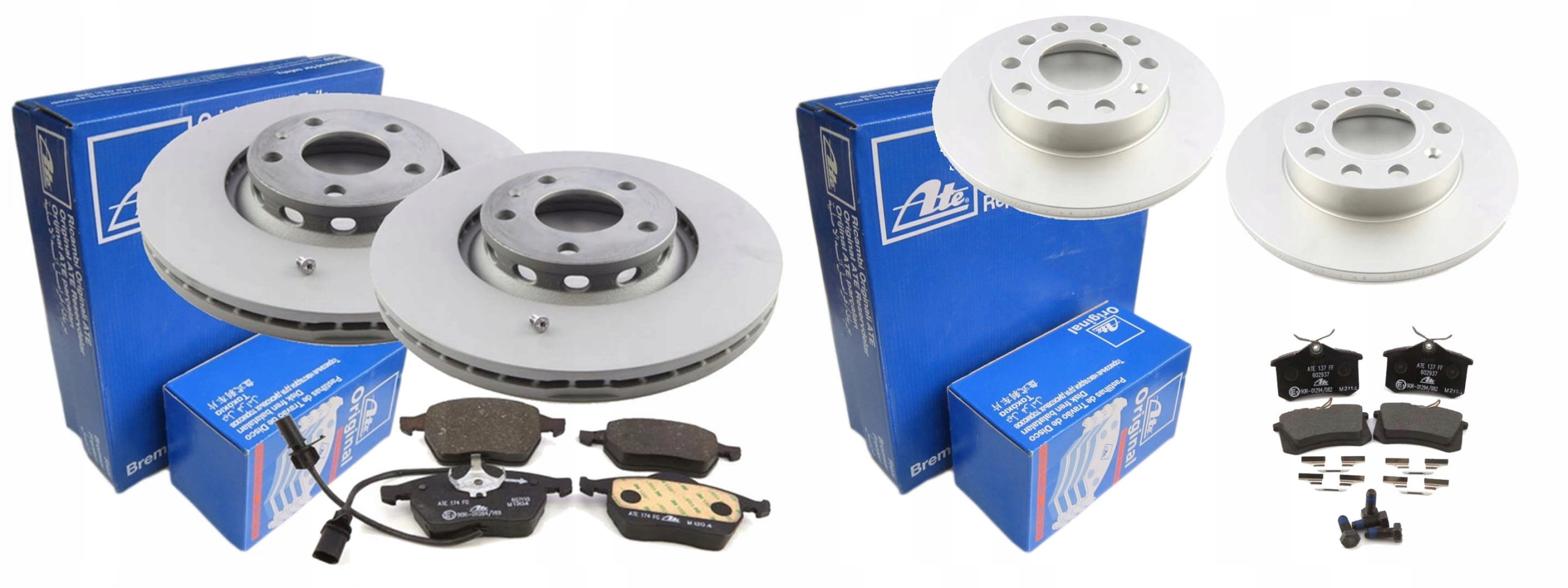 Диски колодки ATE передняя задняя AUDI A4 B6 B7 312MM