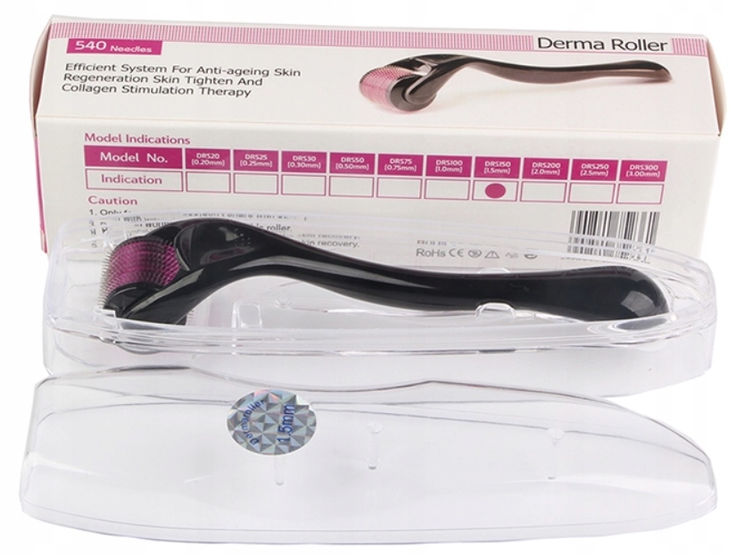

Dermaroller Drs 1-1,5mm 540 igieł tytan, twarz