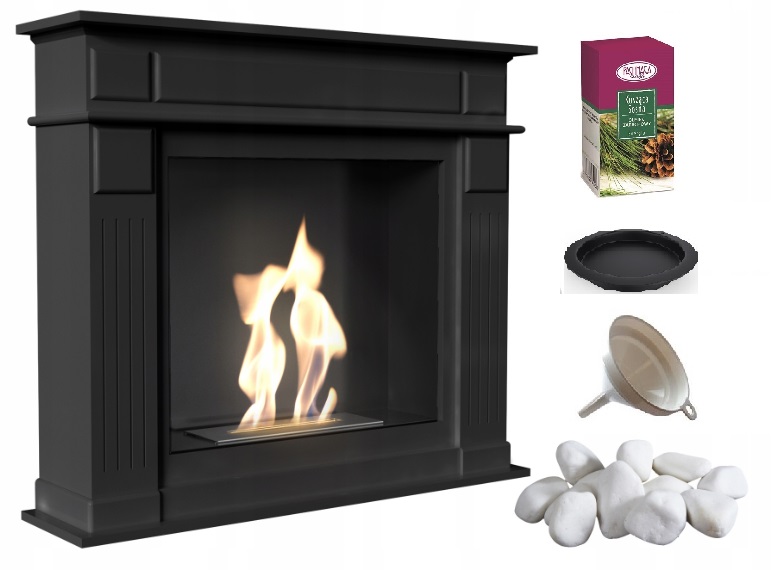 BIOKOMINEK NOVEMBER portalowy czarny aromaterapia