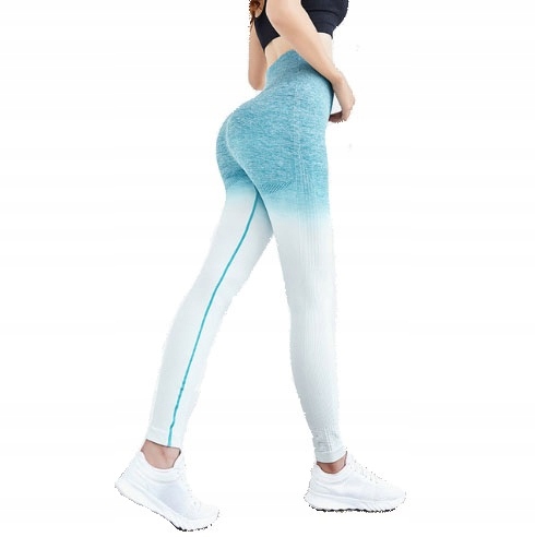 LEGGINSY FITNESS LEGINSY OMBRE WYSOKI STAN JOGA