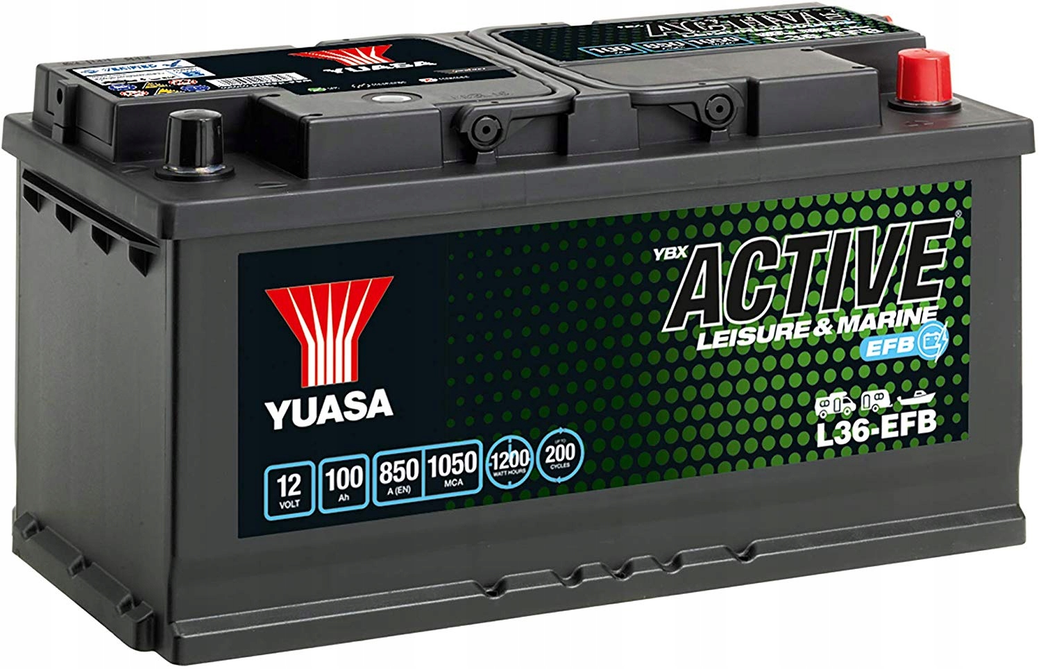 Akumulator 100Ah 850A YUASA L36 EFB Leisure Line