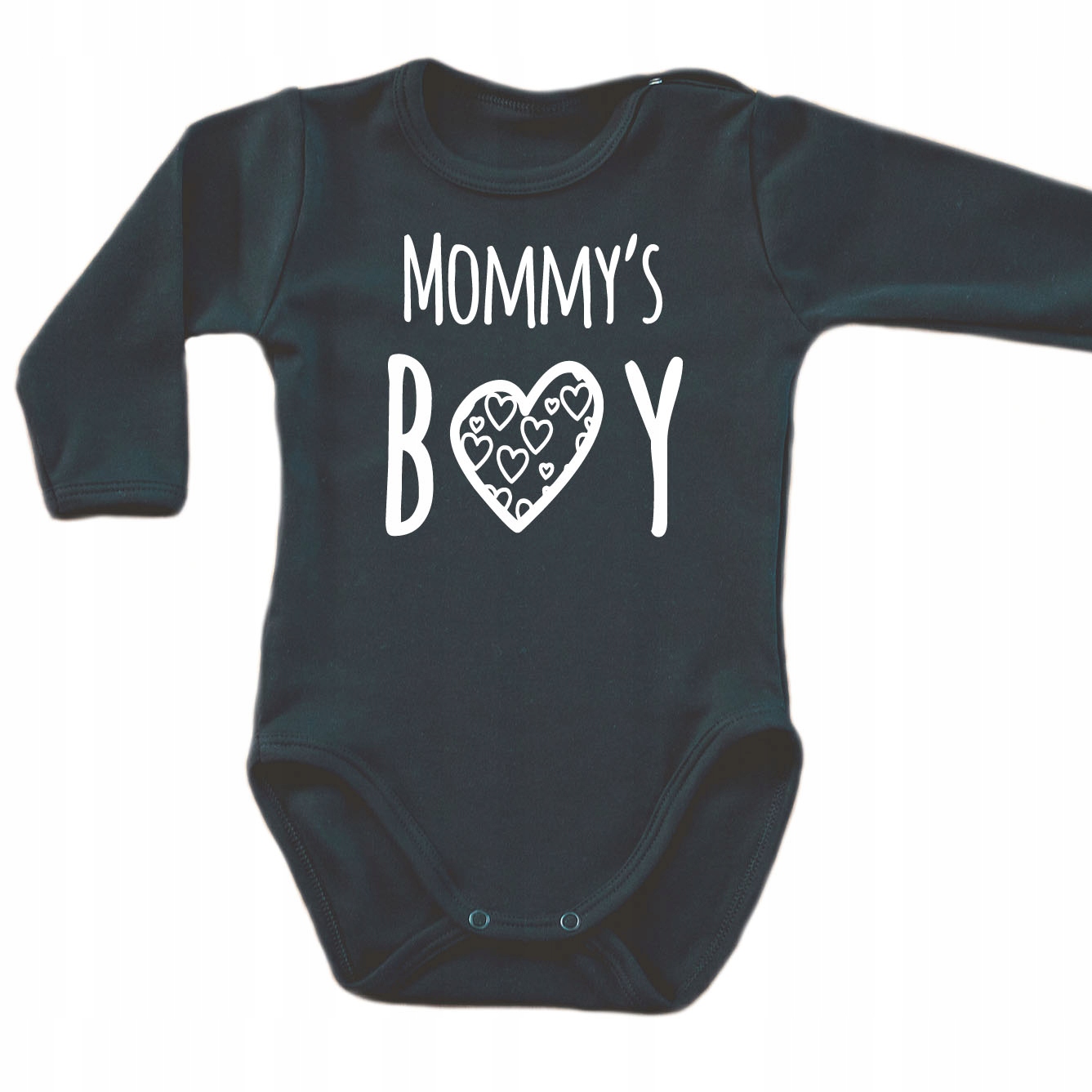 

Body Mommy’s Boy niemowlęce, mama, Czarne dł.