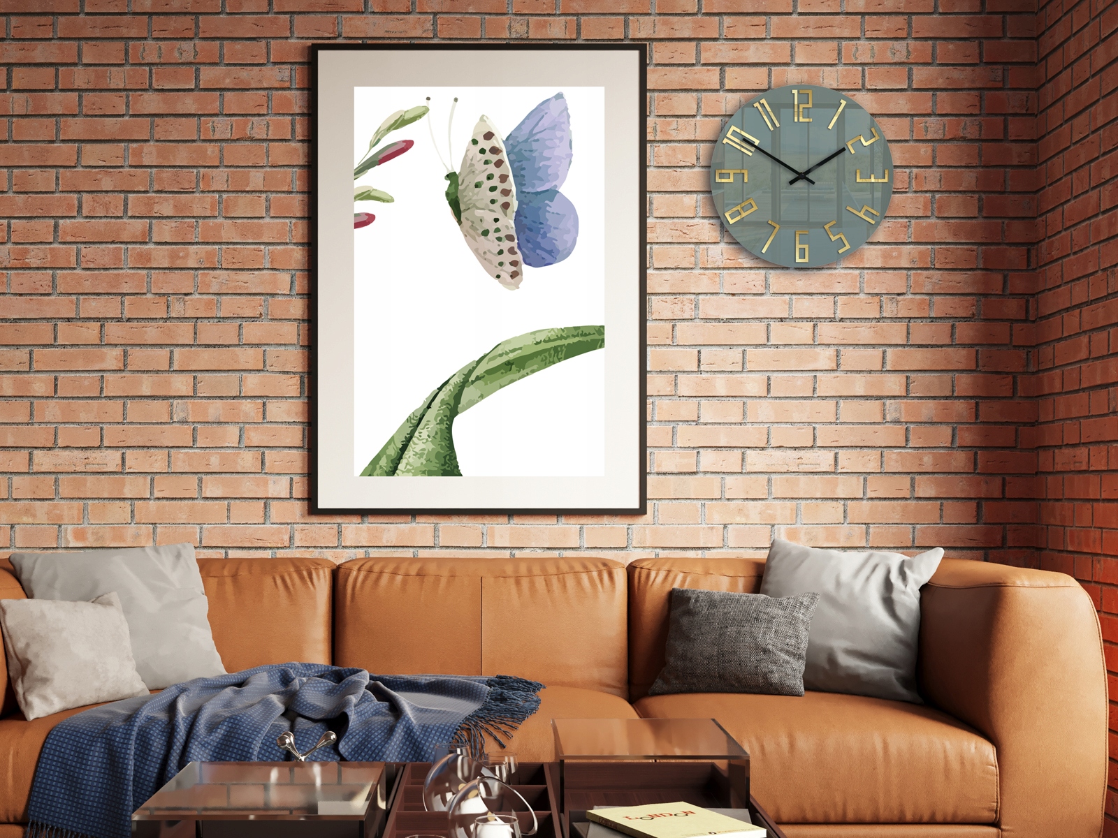 Zegar ścienny ModernClock SLIM Szaro-Złoty CICHY Marka ModernClock