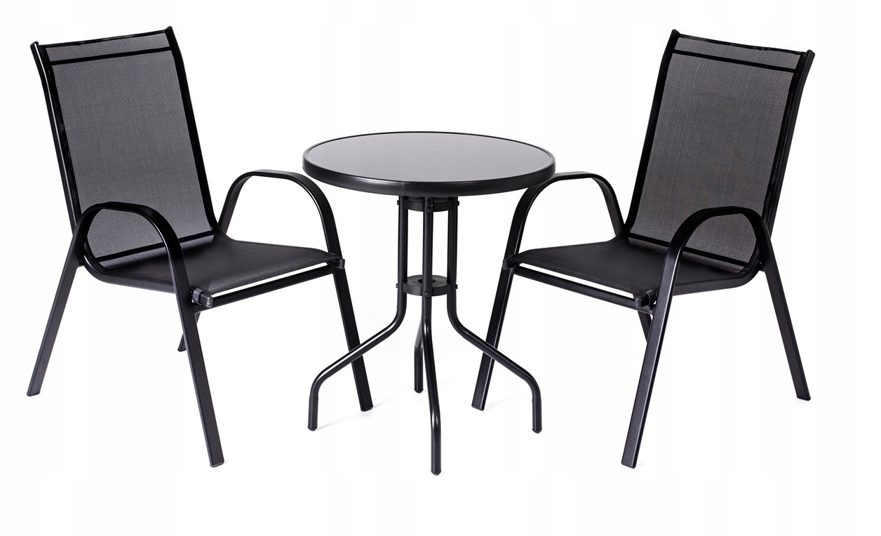 KOMPLET STOŁU I 2 KRZESEŁ NA TARAS BALKON OGRÓD Linia -