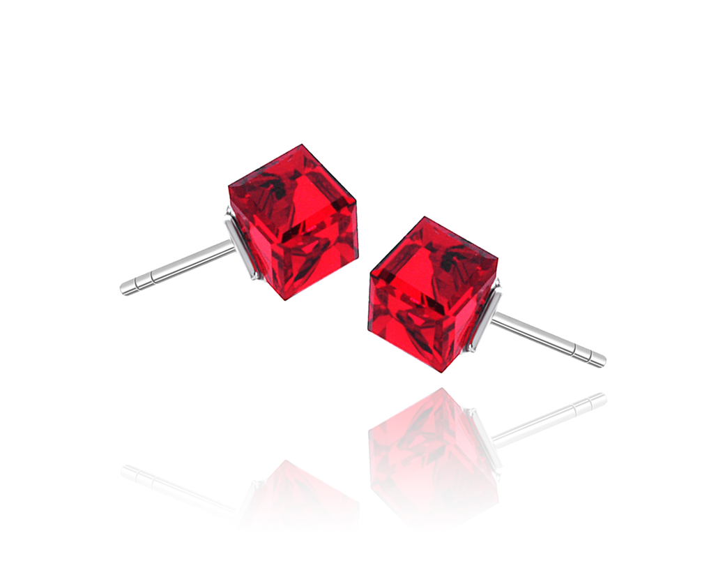

Srebrne Kolczyki Kostka Swarovskiego Swarovski 925