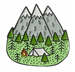 

Pins Camping Góry emaliowana przypinka