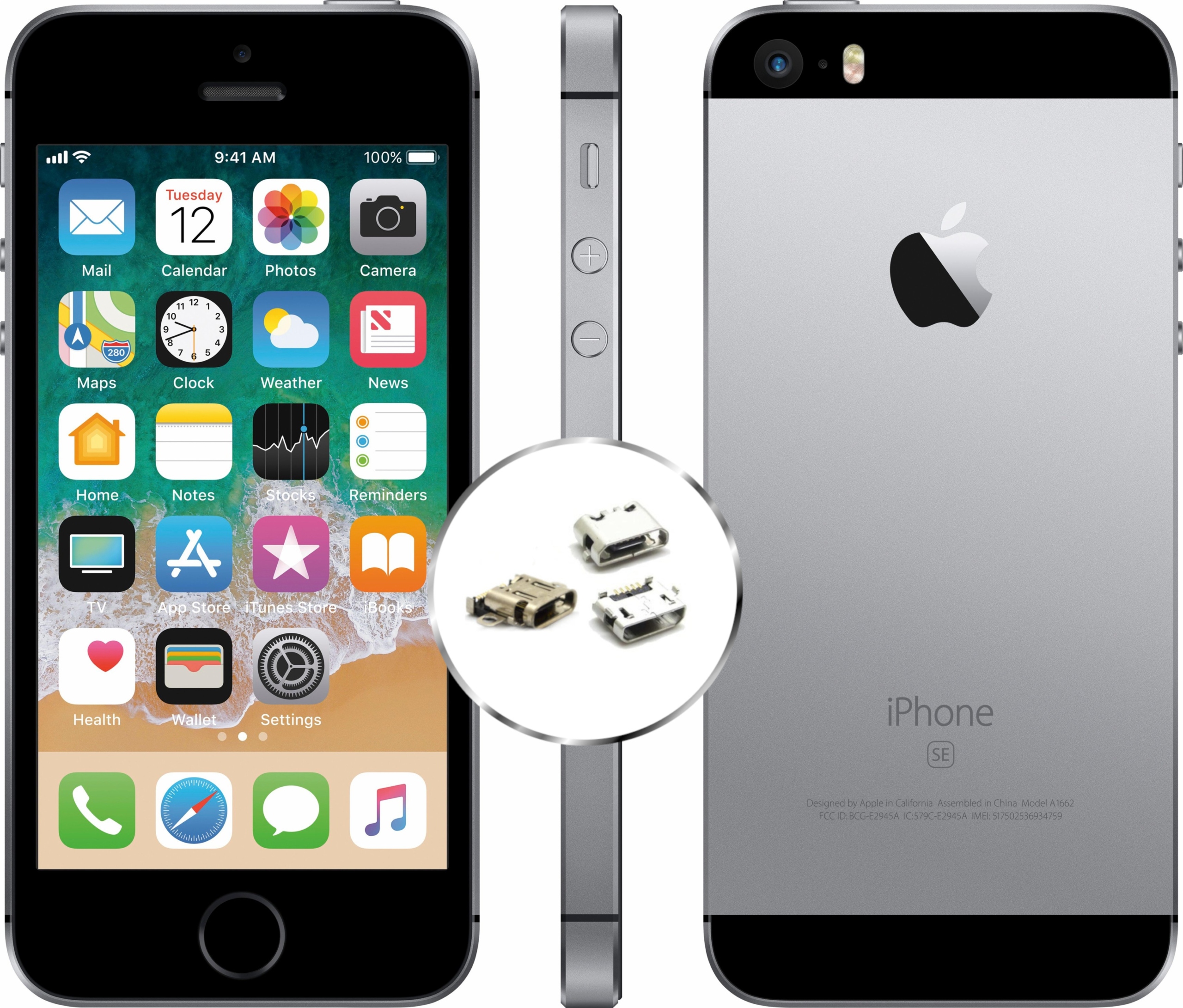 

Gniazdo ładowania IPhone Se Naprawa Wymiana