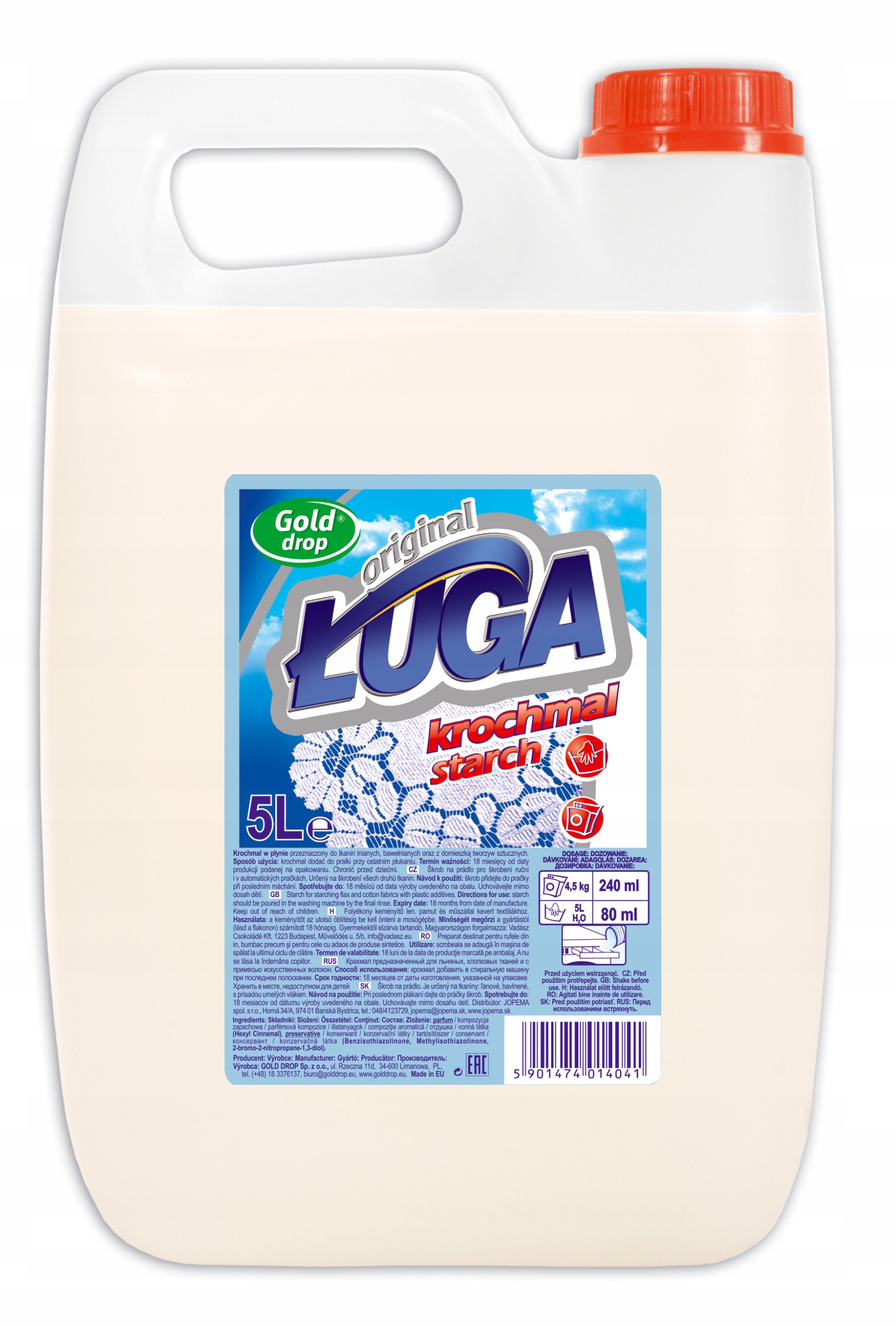 Levně Krochmal Syntetický Luha 5L Gold Drop