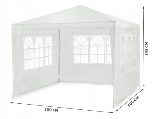 PAWILON NAMIOT OGRODOWY HANDLOWY 3x3m + 2 ŚCIANY Kod producenta 4937