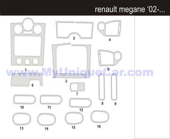 RENAULT MEGANE 2 OKLEINA KOKPITU OKLEINY NAKLEJKI Width 40 cm