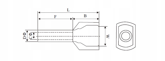 TULEJKA KABLOWA IZOLOWANA PODWÓJNA 2x0,75mm 100szt Rodzaj izolowana