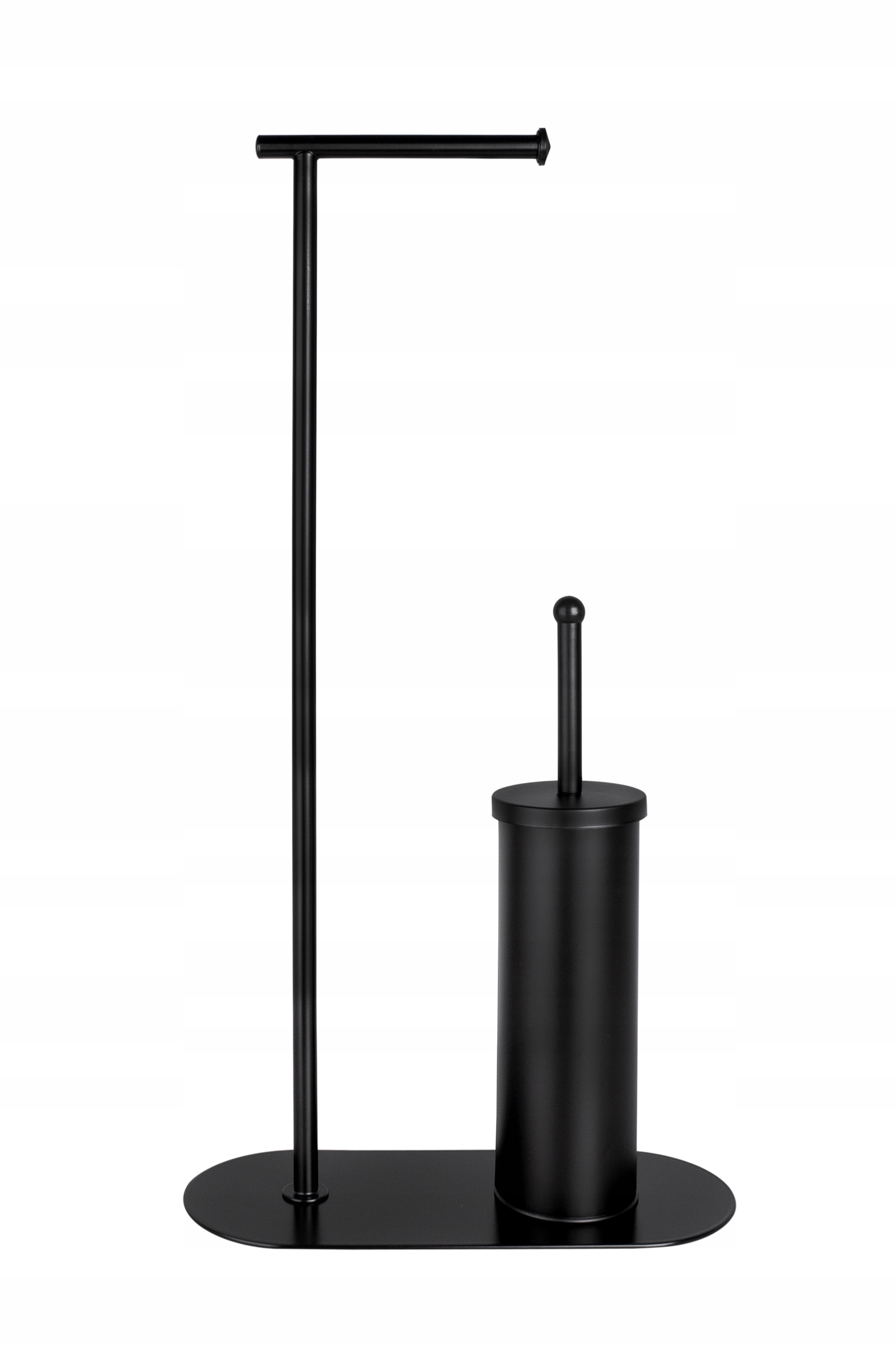 Stojan na toaletní papír a Wc štětku, černý, industriální, moderní