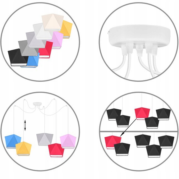 LAMPA SUFITOWA WISZĄCA ŻYRANDOL DIAMENT PAJĄK LED Rodzaj gwintu E27